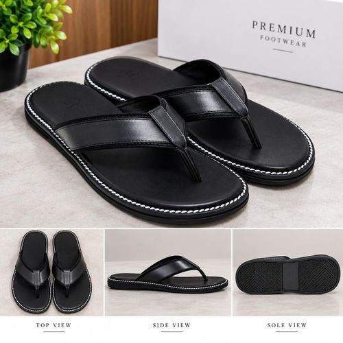 Fashion Mens Leather Palm Slippers
