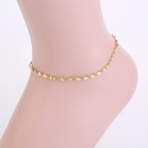 FindChic Stainless Steel Figaro Chain Ankle Bracelets for Women or Girls  Beach Foot Jewelry 8.5''-10.5'' Adjustable Anklet Link Chains : Amazon.in:  Jewellery