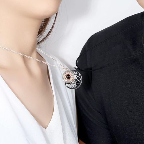 2PCS Sun Moon Couple Necklace