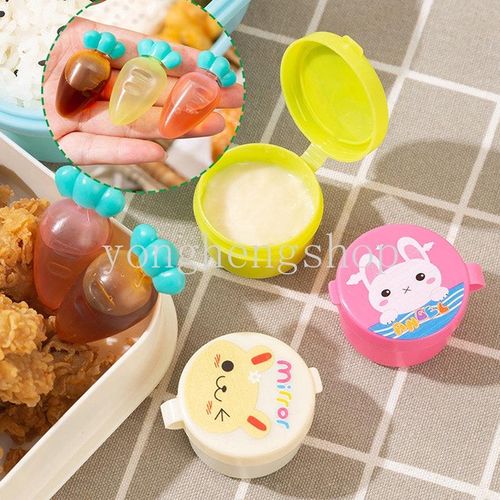 PORTABLE CARTOON SAUCE Squeeze Bottle Mini Jar Seasoning Cute Box T0K3  $2.14 - PicClick AU