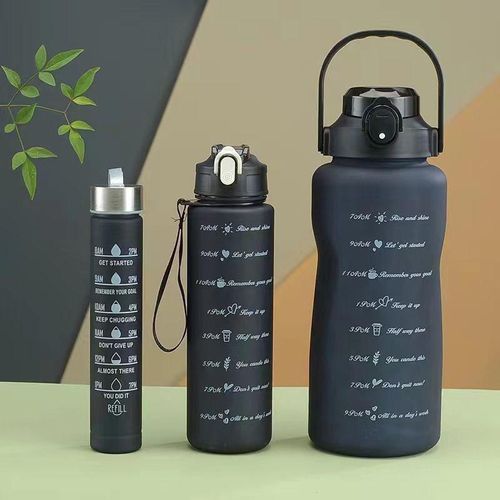 Generic 3 in 1 Motivational Water Bottle