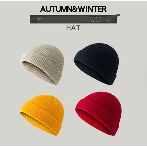 product_image_name-Fashion-4 Winter Knitted Hat Warm Outdoor Sport Cold Protection Running Beanie Cap Elastic Thermal Cycling Skull Roll-up Cuffed Cap-1