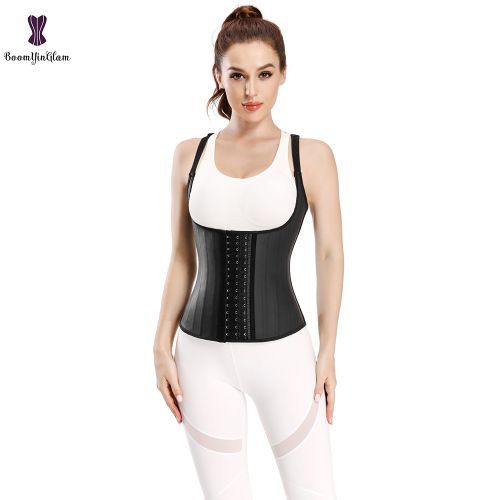 Waist Trainer Women 25 Steel Bone Latex Sport Girdle Corsets Body Shaper