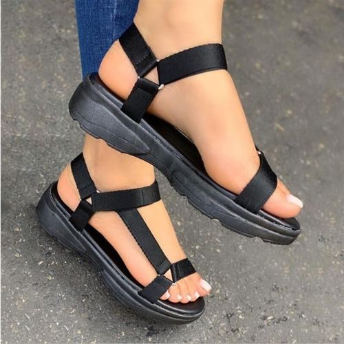 Fashion 2021 Women Sandals Summer Woman Platform Peep Toe Shoes Female  Gladiator Flats Ladies Comfortable Hook Shoes