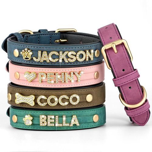 Generic Custom Dog Collar Personalized Dogs Name Collars Bling Rhinestone Pet Necklace Diy Name Free Bone Paw Heart Charm Jumia Nigeria