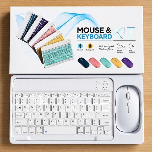Generic Wireless Bluetooth Keyboard & Mouse Combo – Rechargeable Ultra-Slim Portable Keyboard Set for iPad, Android, Windows & Laptop