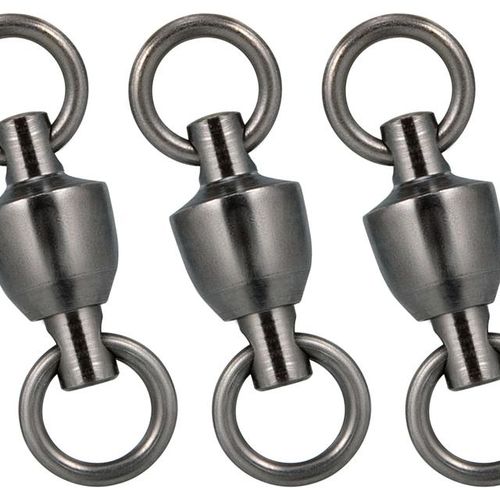 Generic 50pcs Fishing Swivel Saltwater Heavy Duty Solid Ring Stainless  Steel With Ball Bearing Rolling Sea Fishing Hook Lure Connector