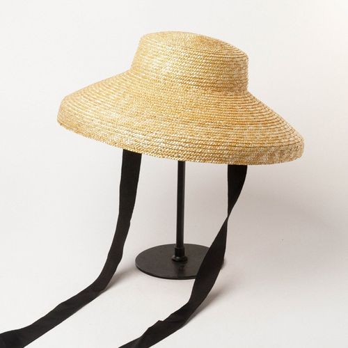 Fashion New Fashion Elegant Wide Brim Sun Hats For Women Travel Derby  Summer Hats Lace Up Flat Top Cloche Straw Hats Floppy Beach Hat