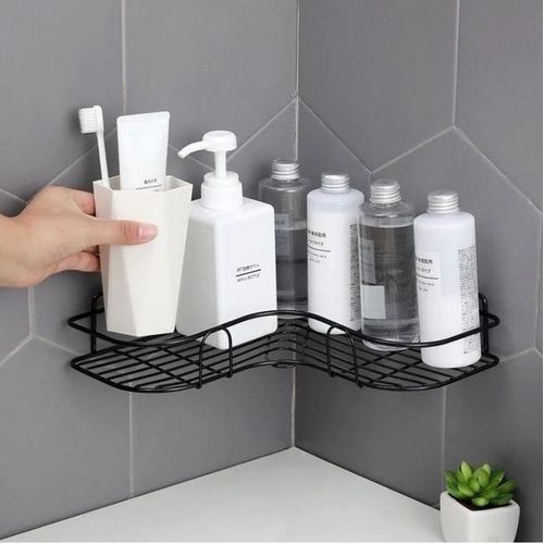 Generic Bathroom Corner Iron Shelve Rack