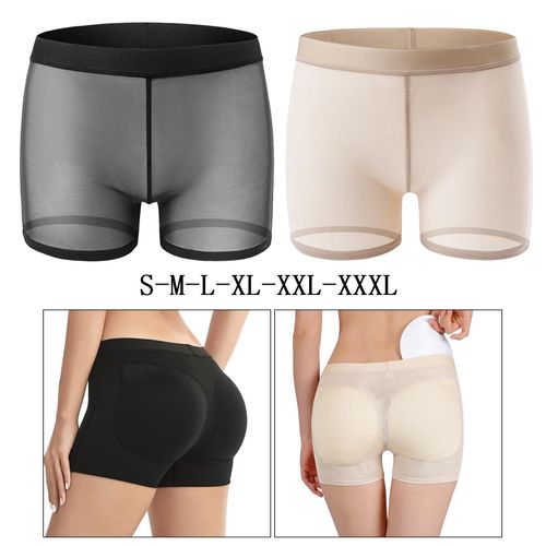 Generic Women Padded Bum Pants Butt Lifter Panty Body Enhancer Black S