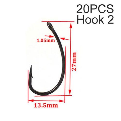 Generic 20pcs Carp Fishing Hooks For Big Carp Accessories Curve Shank Hook  Making Hair Carp Rigs Barbed Hook For Carp Fishing Tackle