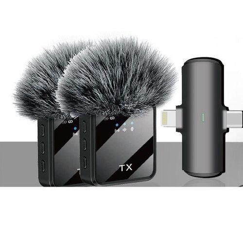 product_image_name-Generic-F15-2-2N1 Wireless Collar Microphone With Furry Square Mark IPhone&Android-1