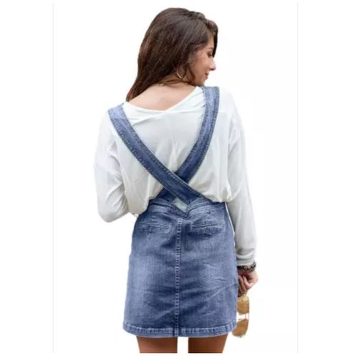 Denim Knee Length Ladies Blue Skirt Dungaree at Rs 900/piece in Mumbai |  ID: 20674837212