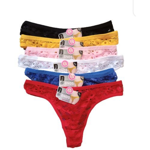 6 pcs WOMEN SEXY THONGS G STRING PANTIES BRIEFS KNICKERS LINGERIE