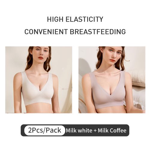 Fashion Soft Women Breastfeeding Bras Highly Elastic Bra Gather Te