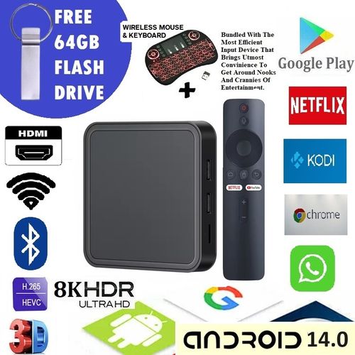 H96 Max Android 13 TV Box 2GB 16GB Bluetooth &WiFi + WiMouse