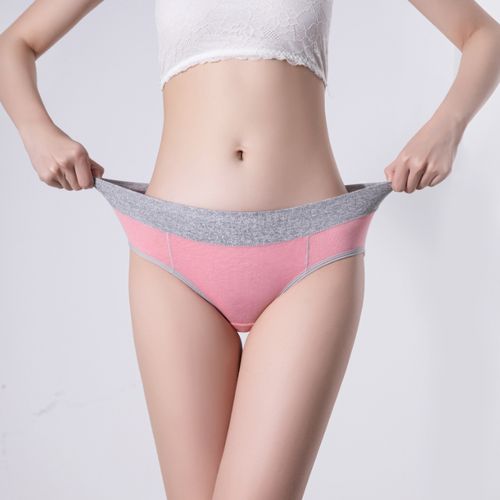 Womens Underwear Cotton Briefs Size 11 Panties Sexy Plus Size G String plus  Size (Pink, M)