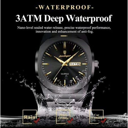 product_image_name-POEDAGAR-Top Men All Black Water Resistant Wristwatch -5