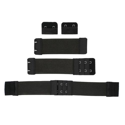 Fashion 1 Set Bra Strap Extender Bra Extension Straps, 3 Row 2 Hook, 2  Black