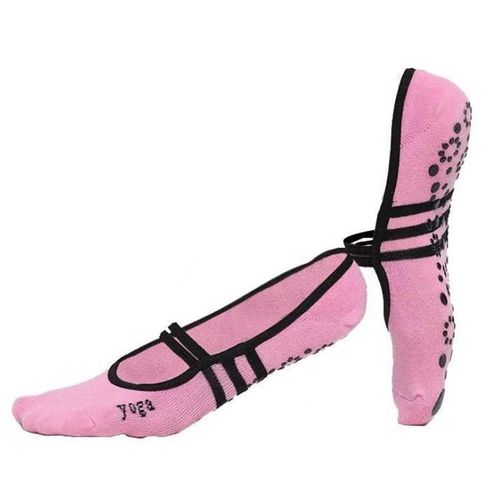 Generic Women Anti Slip Bandage Cotton Sports Yoga Socks Ladies Ventilation  Pilates Ballet Socks Dance Sock Slippers