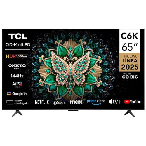 product_image_name-TCL-65 Inch QD-MiniLED 4K Ultra HD Smart Google TV, Dolby Vision Atmos, 144Hz, ONKYO 2.1 Hi-Fi System, Dolby Vision HDR, Ultra Slim Design – 65C6K (2025 Model) -1