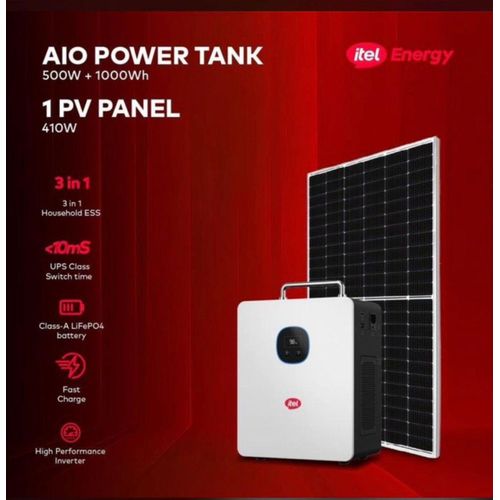 Generic Itel Solar Power Generator Kit – Portable Home Backup Energy System