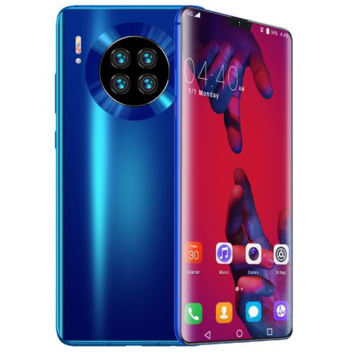 Mate Mate39 Smartphone 6.7 Inch 8GB+128GB Android 9.1 4800mAh Face Unlock 4G Mobile Phone-Blue