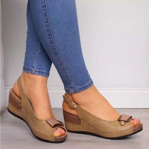 Buy Black Wedge Womens Sandals Size 39 8 1/2 Women's Sandals Opened Toe  Sandals NWOT Braid Wedge Heel Sandals Sz 8.5 Online in India - Etsy