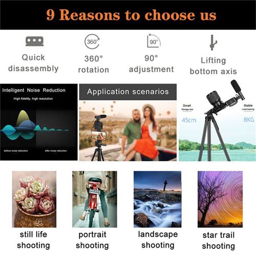 product_image_name-Amazing-Phone Vlog Video Fill Light Kit With Adjustable Tripod Mic-7