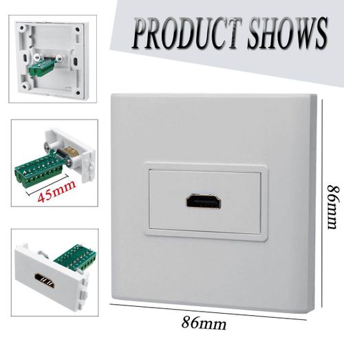 Multi Port HDMI Compatible Socket Panel 2.0 High-Definition Wall Plug  Direct Plug Welding Free Suitable For Engineering Wiring - AliExpress