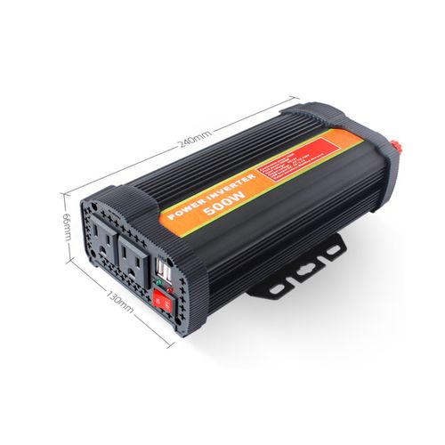 500 Watt Car Power Inverter, 12V DC to 110V AC