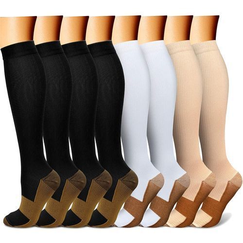 Generic Copper Compression Socks (8 Pairs) For Running