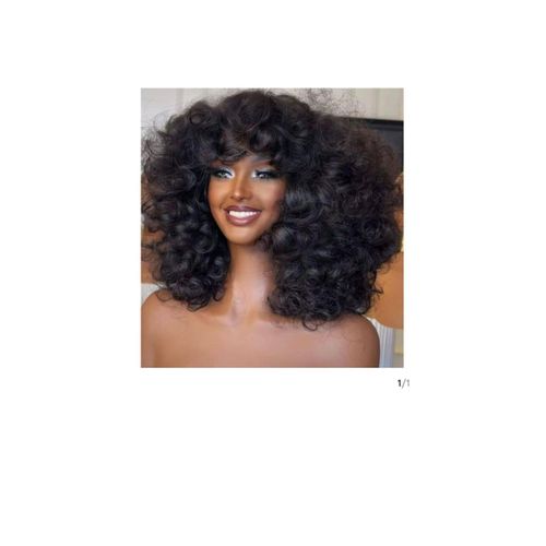 Fashion Affordable Bounce Curl fringe wig