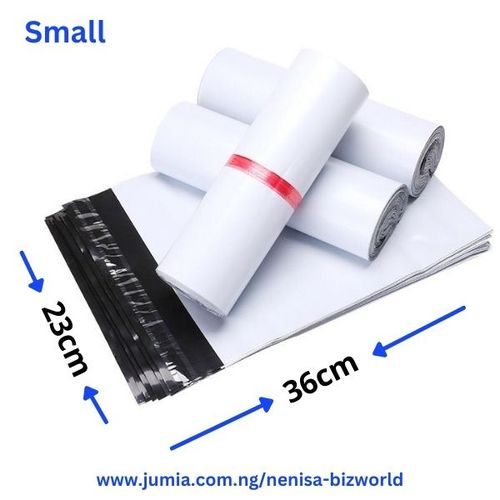 product_image_name-Generic-Courier Bags /Courier Nylons /Poly Mailer Bags Invoice Pocket 100pcs White A4 23x36cm 9/14 Inches-2