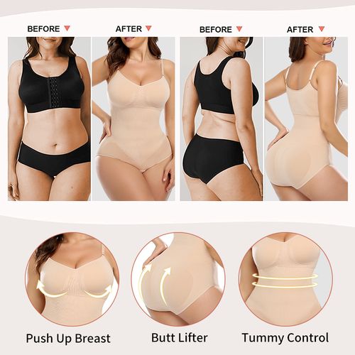 Odeerbi Tummy Control Shapewear Bodysuit for Women Long Sleeved Solid Color  Light Velvet 2024 Fashion Square Neck Tight Fitting Cutout Jumpsuit White