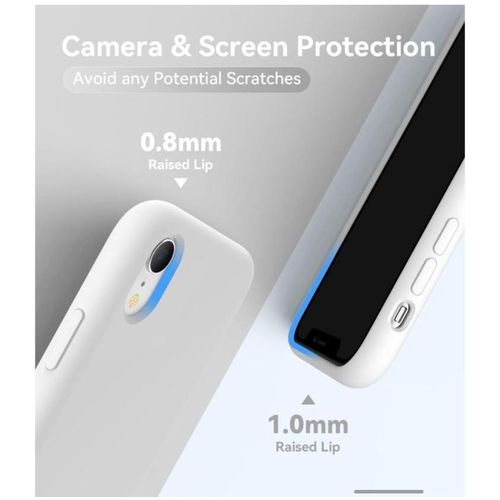 product_image_name-Generic-IPhone XR Silicone Phone Case & Pouch With Camera Protection - Scratch Resistance, Shockproof Protective Case - ( White)-5