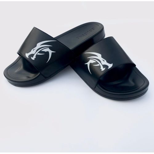 Fashion DRAGON STYLE - Trendy Slide Slippers-BLACK - image 2