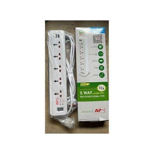 Generic Surge Protector Extension 5 Way 2 Usb