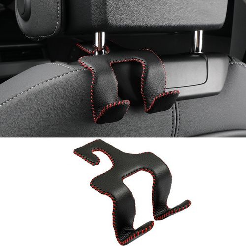 Generic Car Double Hook Stainless Steel Rear Headrest Phone Holder