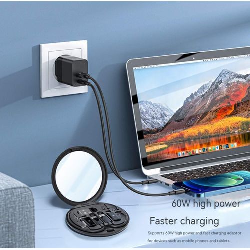 Generic  Fast Charge 60w Adapter   Apple ligthning  -Type-c  Data Lighting  Storage Box Set - image 2