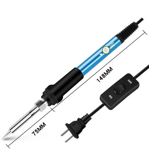Generic 19 in 1 60W Adjustable Temperature Soldering Iron Multimeter Tool Set, Color: Gray EU Plug - image 3