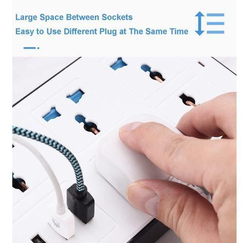 product_image_name-Generic-Power Strip with Surge Protection, 6 Power Socket Outlets & 3 USB Ports , Overload Protection, LED Indicator, Child-Proof Safety Covers, 2M All-in-One Power Extension Cord for Home, Office Use-4