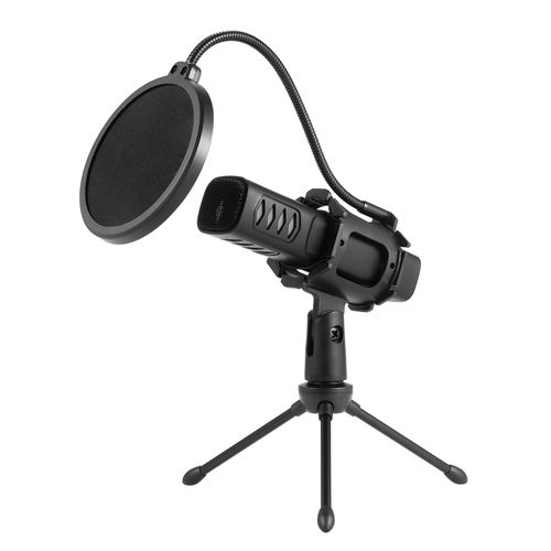 USB Microphone, Computer Cardioid Condenser PC Gaming Mic with Tripod Stand