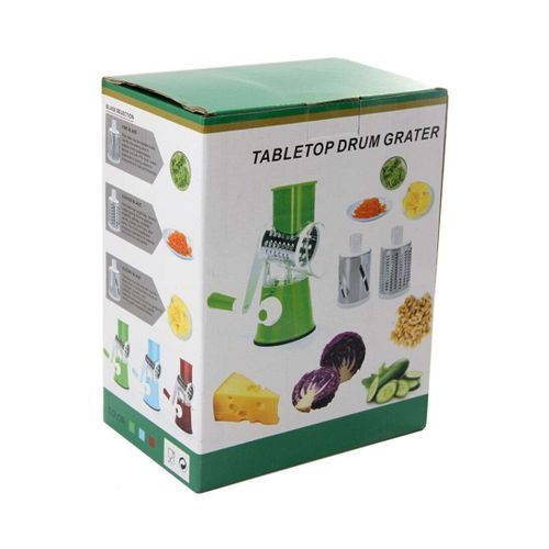 The Tumbling Box Shredder, cheese, nut, vegetable, The tumbling box  shredder is excellent for easily and quickly grating and slicing  foodstuffs. Multi-purpose, with 3 grating drums for making breadcrumbs