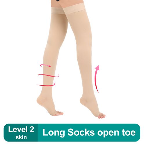 Generic (Long Socks Skin)Cofoe Level 2 Medical Varicose Vein Stockings  Elastic Stockings Thigh Open Toe Antithrombotic Pressure For Men& Women  Calf Veins DON