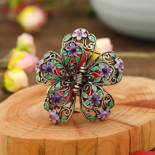 Generic 5 Colors Retro Painting Flower Hair Claw Vintage Metal Costume Hair Clips Women Accessories Jumia Nigeria