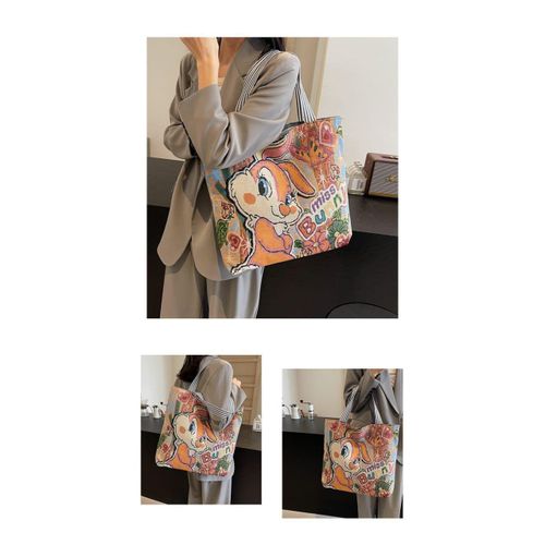 product_image_name-Fashion-Women hand bag Tote bag travelling bag ladies shoulder bag- butterfly print -1