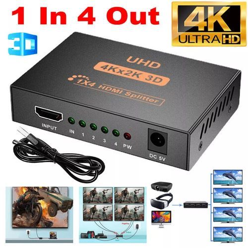 product_image_name-Generic-4 Port HDMI Splitter 1X4 3D 4K-1