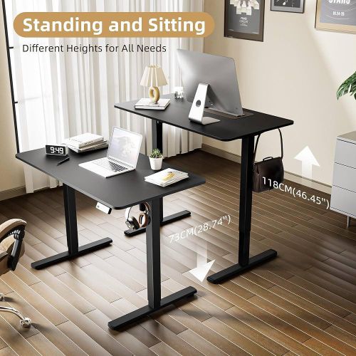 Generic Modern Adjustable Height Electric Standing Desk(1.6mtr) Black - image 3