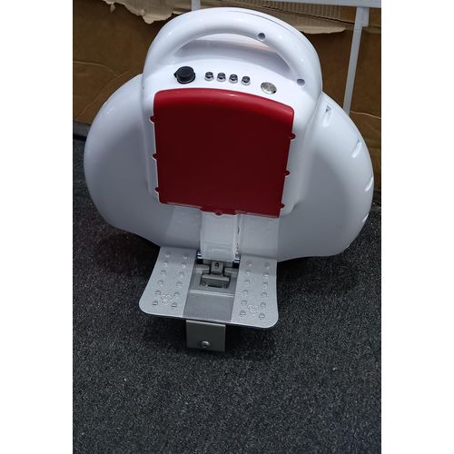 Generic Smart Self-Balancing Electric Unicycle with Handle & LED Lights - White/Red
